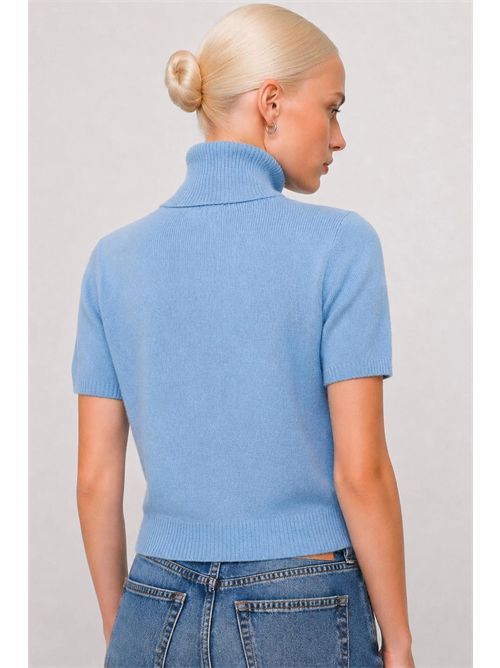 Maglia dolcevita a maniche corte in angora con applicazioni - Maglia Applicazione KOCCA | BARBELLA/70008